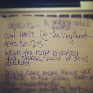 When the night is darkest your praise must be its loudest...